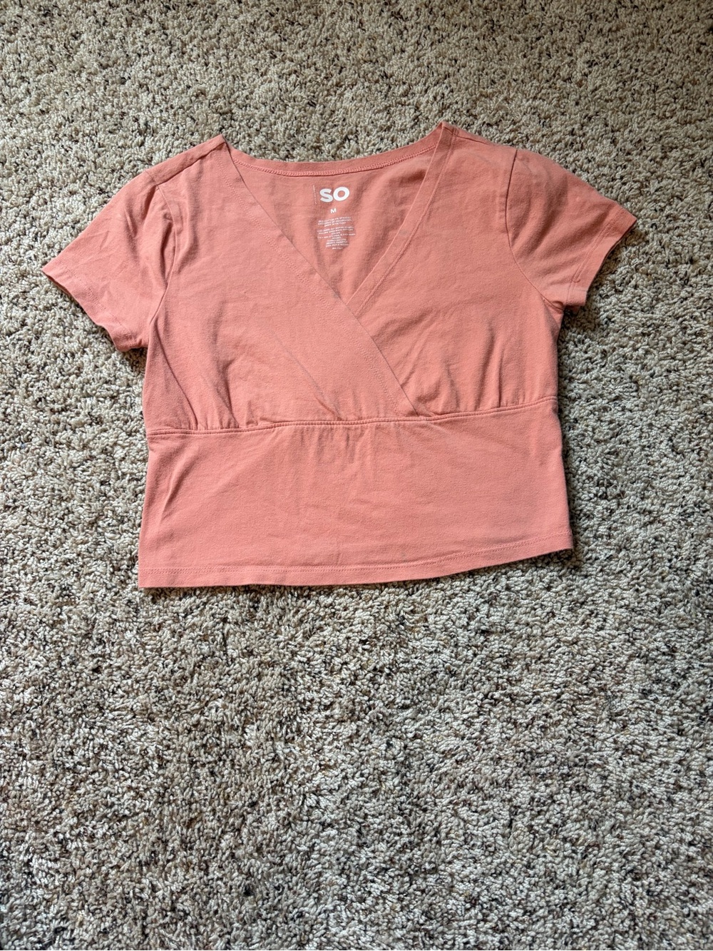 SO Women's Coral Wrap Crop Top